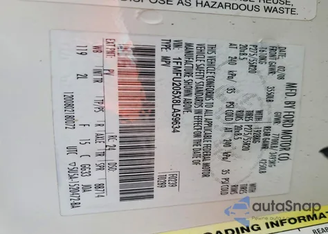 2008 Ford Expedition Limited from USA, damaged, VIN 1FMFU205X8LA59634